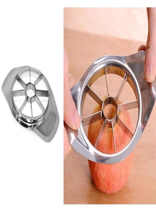 Ervio Apple Cutter with 8 Sharp Stainless Steel Blades & Non-Slip Handle | Apple Slicer Fruit Cutter for Kitchen | Easy & Quick Fruit Slicing Tool for Apples, Pears & More - Image 1